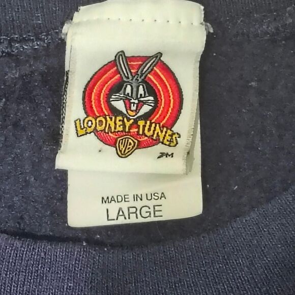 Vintage 90s Looney Tunes Marvin the Martian Sweatshirt Size: Large (Made in USA) - Picture 3 of 3